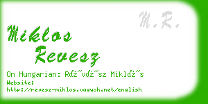miklos revesz business card
